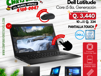 Laptop Dell Latitude Core i5 8a. Generación con Pantalla Touch